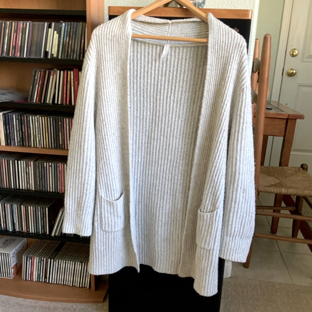 Body Gap Cream Cardigan with Pockets